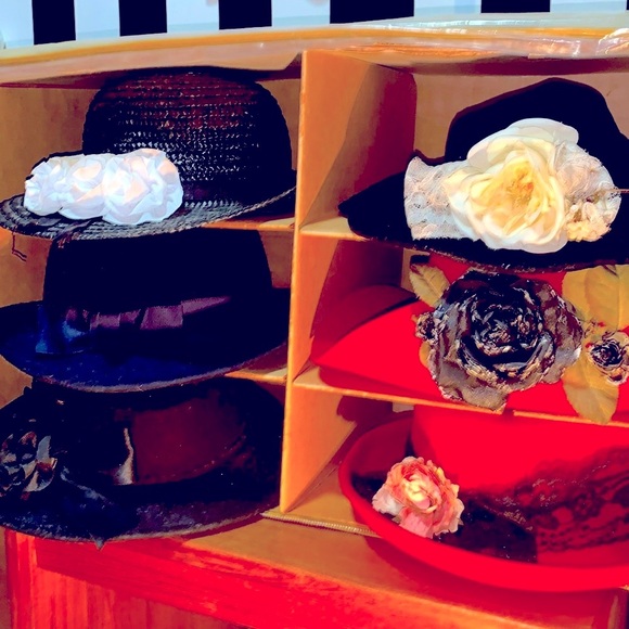 Vintage Collector’s Bundle 6 Different Wool /Velvet/Straw Hats Retro Storage Box - Picture 3 of 17